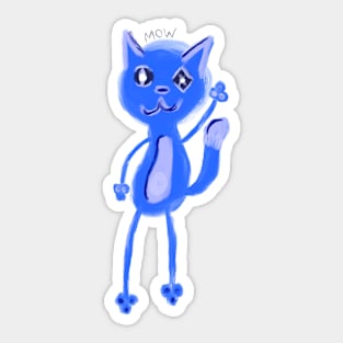 mow cat Sticker